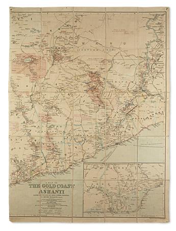 (AFRICA -- GOLD MINING.) Wallach, Henry; and Stanford, Edward. A Map of the Gold Coast with Part of Ashanti
